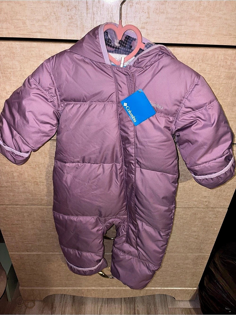 Columbia Baby 12-18M Purple Hooded Footie
